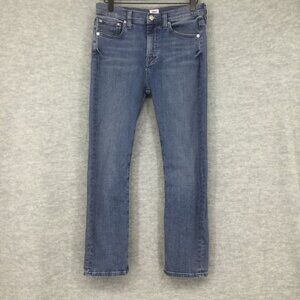 Anthropologie Edwin Elin Crop Straight Jeans 26 Medium Wash Denim Ankle